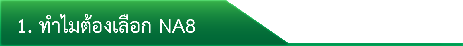1. ทำไมต้องเลือก NA8